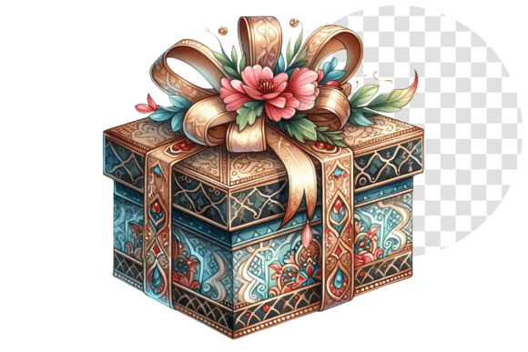 Download EidJoy Watercolor Gift Box Clipart - Clipart Collection