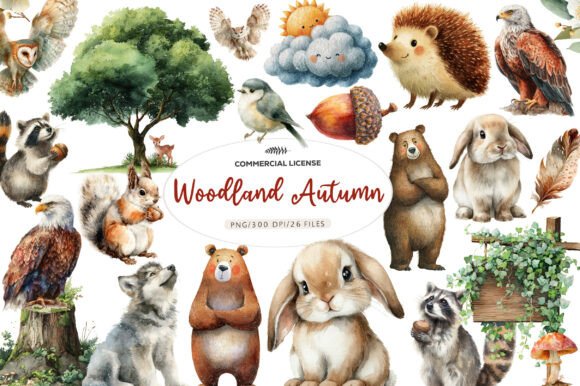Download Woodland Autumn Clipart Png - Clipart Collection