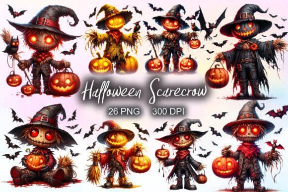 Download Halloween Scarecrow Watercolor Clipart - Clipart Collection