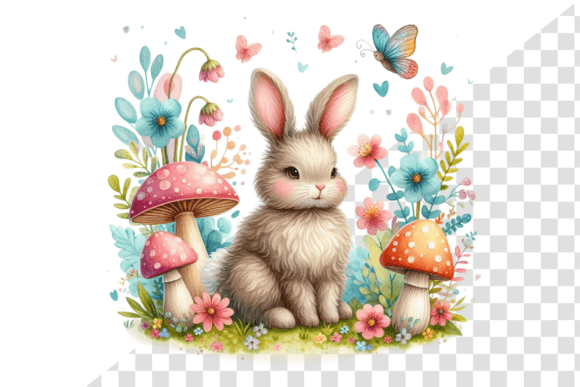 Download Whimsy Bunny Watercolor Clipart - Clipart Collection