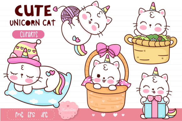 Download Cute Cat Unicorn Kawaii Clipart.Cat Baby - Clipart Collection