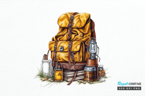Download Vintage Backpack Sublimation Clipart Png - Clipart Collection