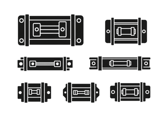 Download Vintage Luggage Latches Clipart - Clipart Collection