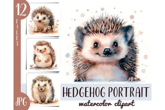 Download Watercolor Cute Hedgehog Clipart JPG - Clipart Collection