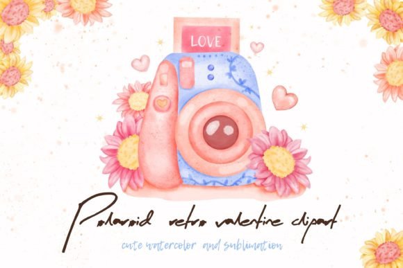 Download Retro Polaroid Camera Watercolor Clipart - Clipart Collection