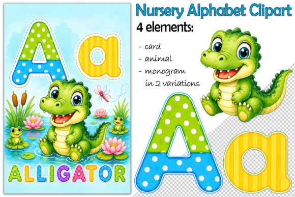 Download Alphabet Clipart Letter a, Alligator PNG - Clipart Collection